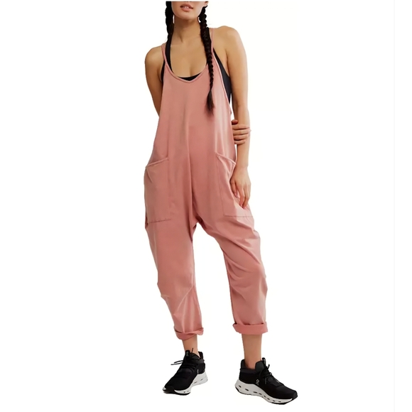 FP Movement by Free People Pants - FP Movement by Free People Hot Shot Onsie In Petal Mauve, NWT